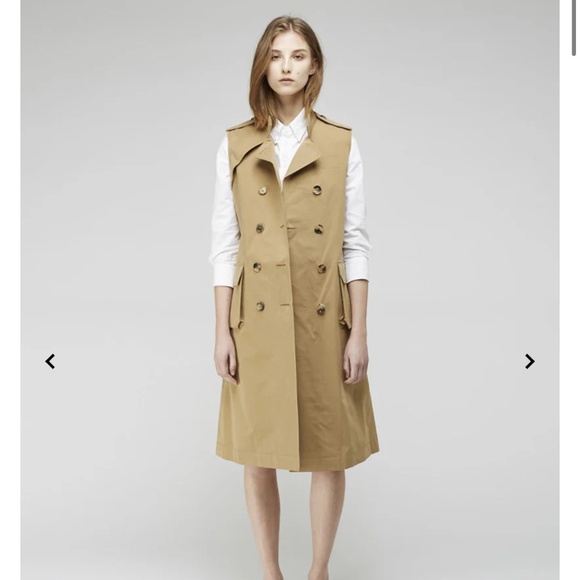 Burberry Trench Dress Vest Tan Color Size IT46 Elegant Classy - Picture 6 of 7